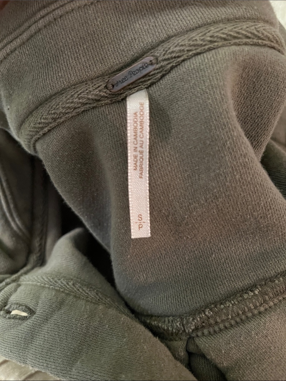 Free People Olive Green Button-Up Fleece Shirt Jacket - Picture 3 of 5